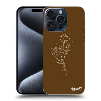 Husă pentru Apple iPhone 15 Pro Max - Brown flowers