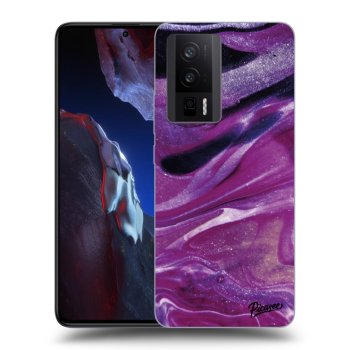 Husă pentru Xiaomi Poco F5 Pro 5G - Purple glitter