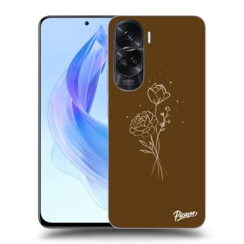 Husă pentru Honor 90 Lite 5G - Brown flowers