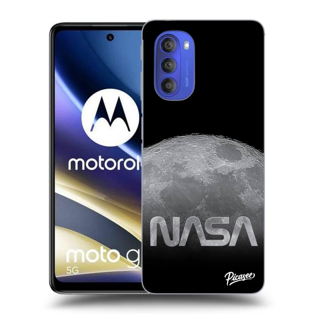 Picasee husă neagră din silicon pentru Motorola Moto G51 - Moon Cut
