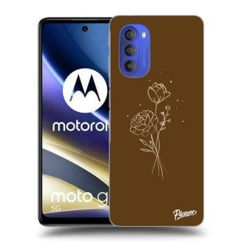 Husă pentru Motorola Moto G51 - Brown flowers