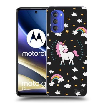 Picasee husă neagră din silicon pentru Motorola Moto G51 - Unicorn star heaven