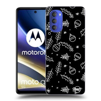 Picasee husă neagră din silicon pentru Motorola Moto G51 - Mistletoe