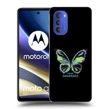 Picasee husă neagră din silicon pentru Motorola Moto G51 - Diamanty Blue