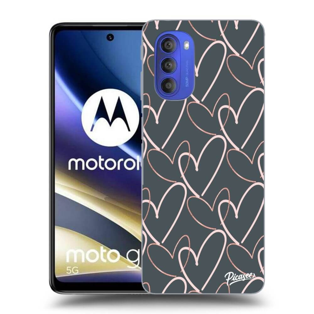 Picasee husă neagră din silicon pentru Motorola Moto G51 - Lots of love