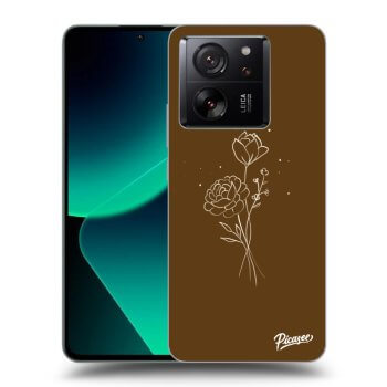 Husă pentru Xiaomi 13T Pro - Brown flowers