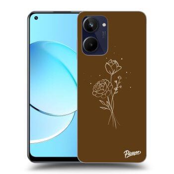 Husă pentru Realme 10 4G - Brown flowers