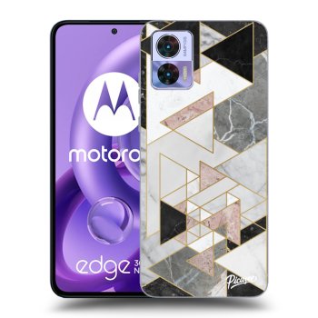 Picasee husă neagră din silicon pentru Motorola Edge 30 Neo - Light geometry