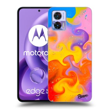 Picasee husă neagră din silicon pentru Motorola Edge 30 Neo - Bubbles