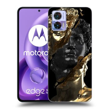 Picasee husă neagră din silicon pentru Motorola Edge 30 Neo - Gold - Black
