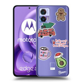 Husă pentru Motorola Edge 30 Neo - Christmas Stickers