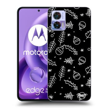 Picasee husă neagră din silicon pentru Motorola Edge 30 Neo - Mistletoe