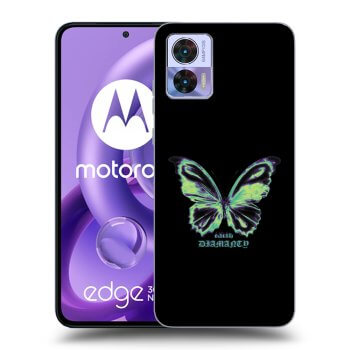 Picasee husă neagră din silicon pentru Motorola Edge 30 Neo - Diamanty Blue