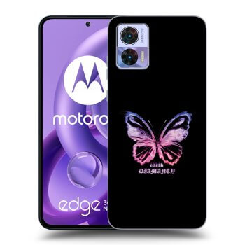 Picasee husă neagră din silicon pentru Motorola Edge 30 Neo - Diamanty Purple