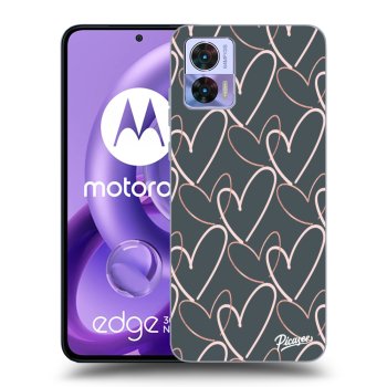 Picasee husă neagră din silicon pentru Motorola Edge 30 Neo - Lots of love