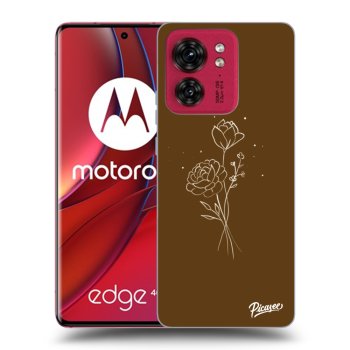 Husă pentru Motorola Edge 40 - Brown flowers