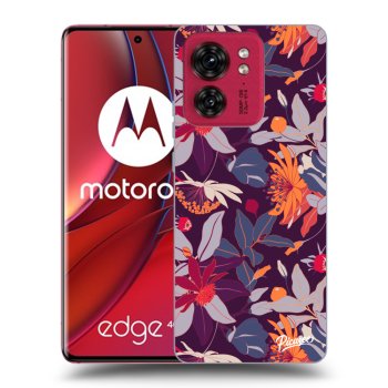 Husă pentru Motorola Edge 40 - Purple Leaf