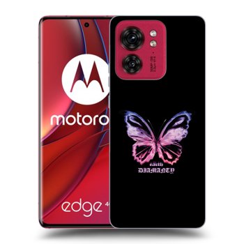 Picasee husă neagră din silicon pentru Motorola Edge 40 - Diamanty Purple