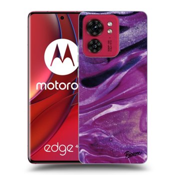 Husă pentru Motorola Edge 40 - Purple glitter