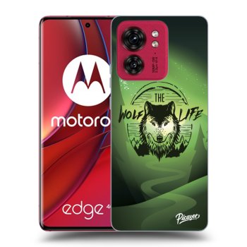 Picasee husă neagră din silicon pentru Motorola Edge 40 - Wolf life