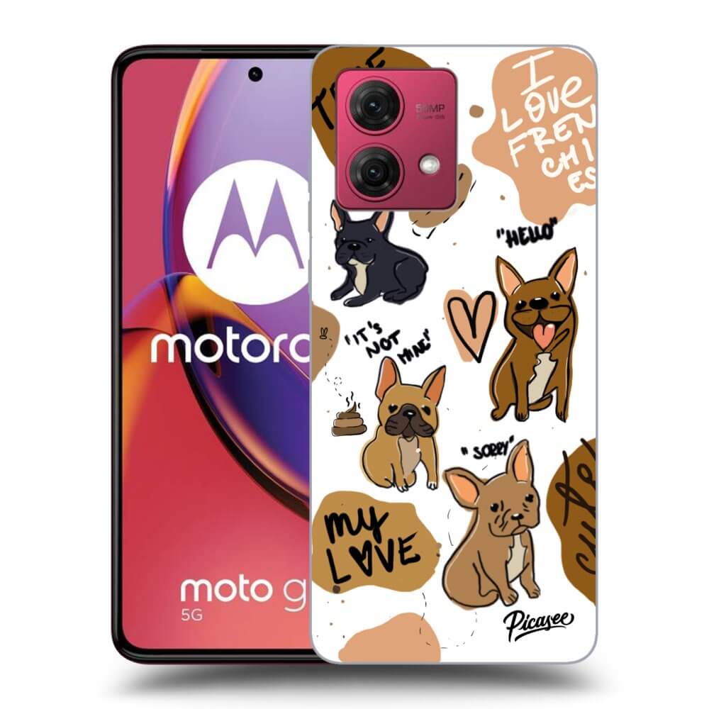Picasee husă neagră din silicon pentru Motorola Moto G84 5G - Frenchies