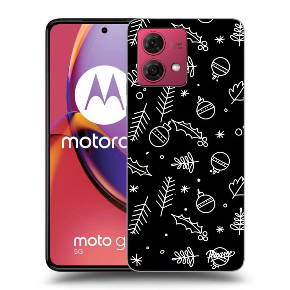 Picasee husă neagră din silicon pentru Motorola Moto G84 5G - Mistletoe