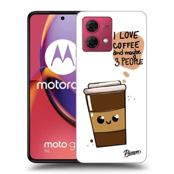 Picasee husă neagră din silicon pentru Motorola Moto G84 5G - Cute coffee