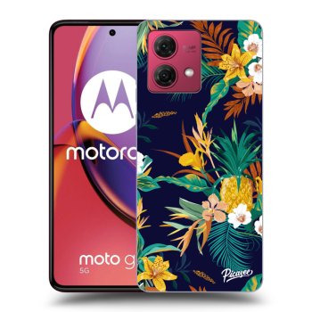 Picasee husă neagră din silicon pentru Motorola Moto G84 5G - Pineapple Color