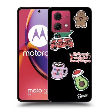 Husă pentru Motorola Moto G84 5G - Christmas Stickers