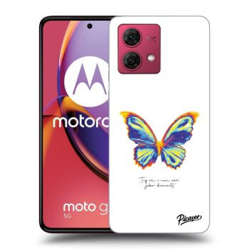 Picasee husă neagră din silicon pentru Motorola Moto G84 5G - Diamanty White