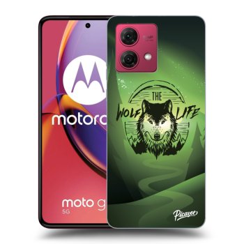 Picasee husă neagră din silicon pentru Motorola Moto G84 5G - Wolf life