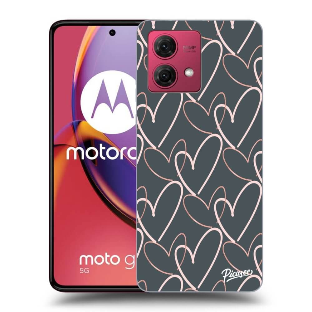 Picasee husă neagră din silicon pentru Motorola Moto G84 5G - Lots of love