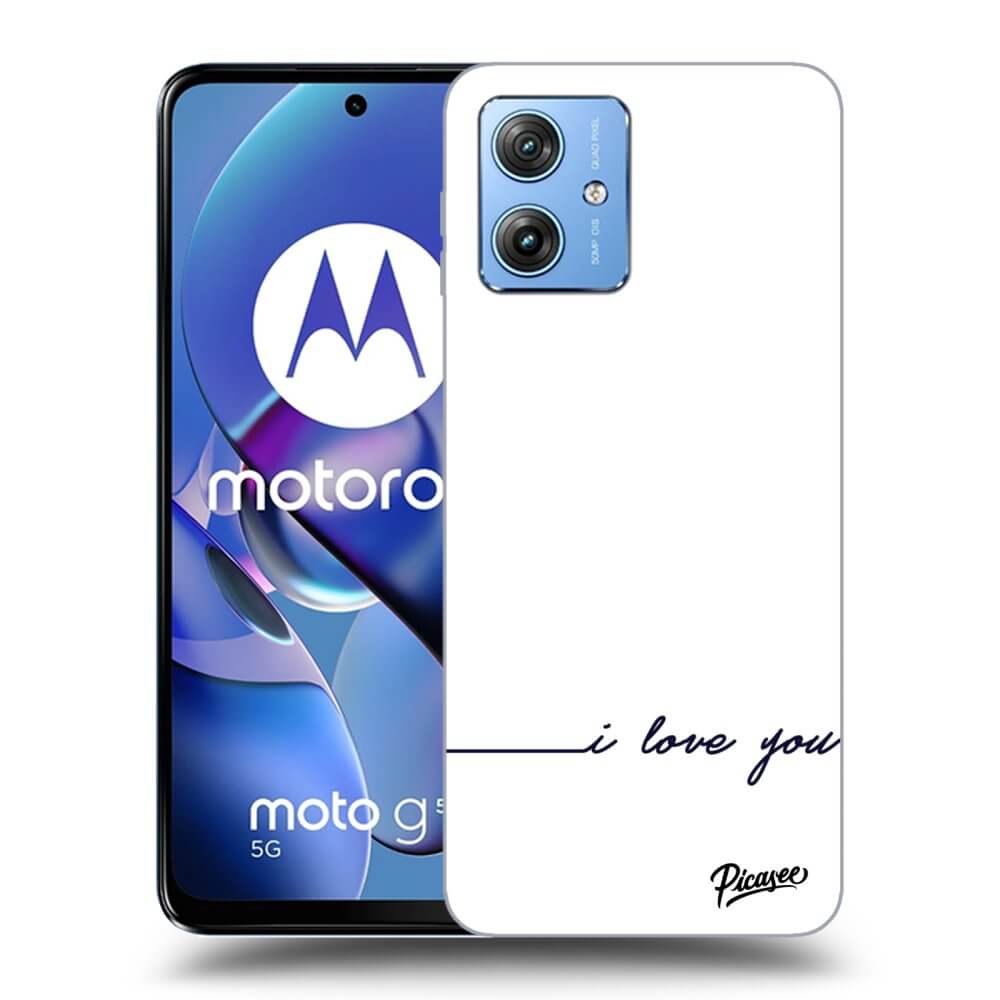Picasee husă neagră din silicon pentru Motorola Moto G54 5G - I love you