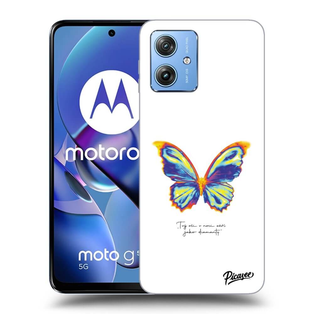 Picasee husă neagră din silicon pentru Motorola Moto G54 5G - Diamanty White