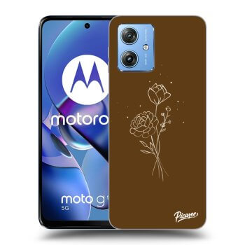 Husă pentru Motorola Moto G54 5G - Brown flowers