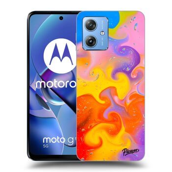 Picasee husă neagră din silicon pentru Motorola Moto G54 5G - Bubbles