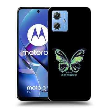 Picasee husă neagră din silicon pentru Motorola Moto G54 5G - Diamanty Blue