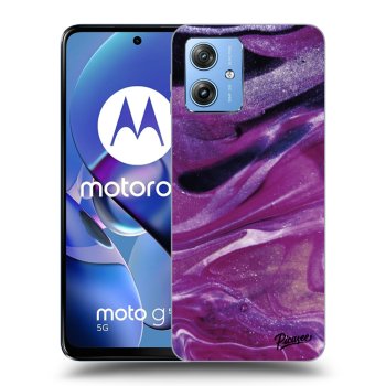 Husă pentru Motorola Moto G54 5G - Purple glitter