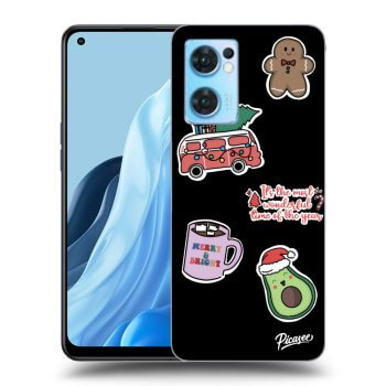 Husă pentru OPPO Reno 7 5G - Christmas Stickers