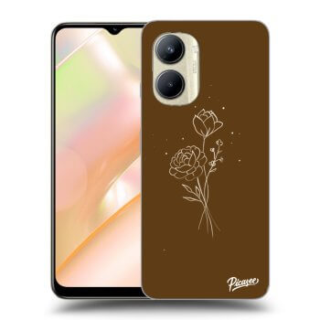 Husă pentru Realme C33 (2023) - Brown flowers