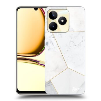 Husă pentru Realme C53 - White tile