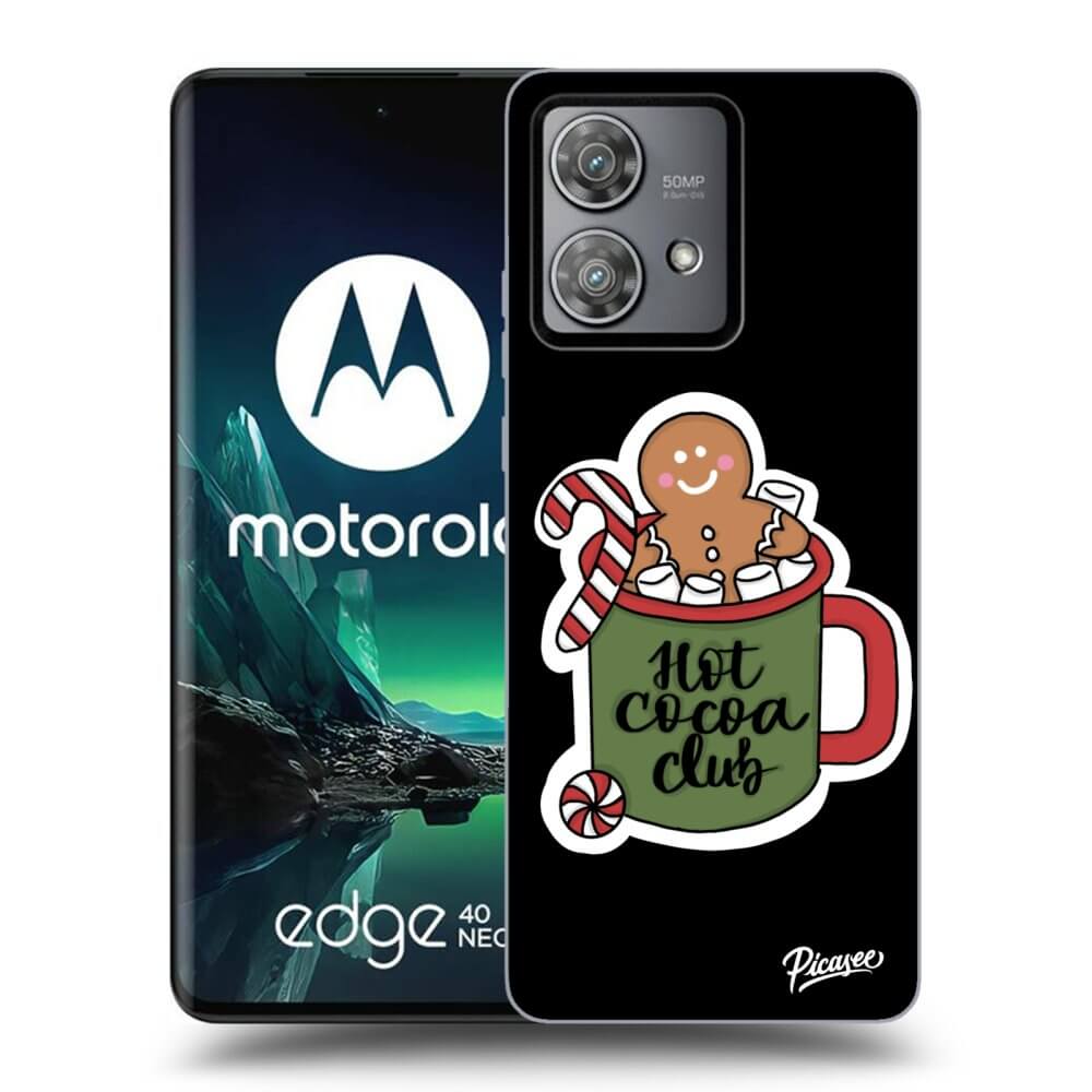 Picasee husă neagră din silicon pentru Motorola Edge 40 Neo - Hot Cocoa Club