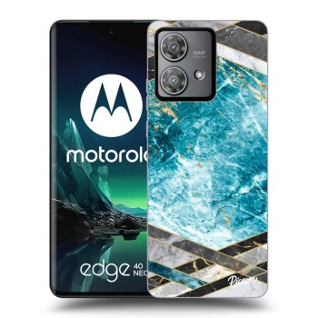 Husă pentru Motorola Edge 40 Neo - Blue geometry
