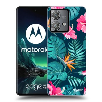 Husă pentru Motorola Edge 40 Neo - Pink Monstera