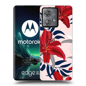 Husă pentru Motorola Edge 40 Neo - Red Lily