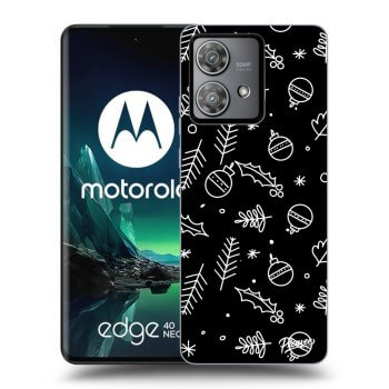 Picasee husă neagră din silicon pentru Motorola Edge 40 Neo - Mistletoe
