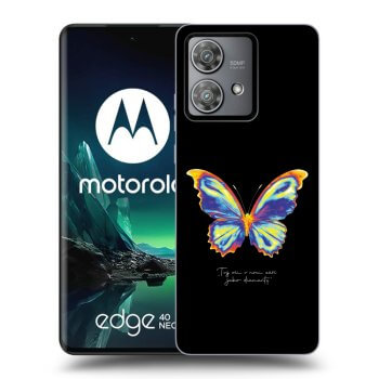 Picasee husă neagră din silicon pentru Motorola Edge 40 Neo - Diamanty Black