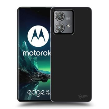 Picasee husă neagră din silicon pentru Motorola Edge 40 Neo - Clear