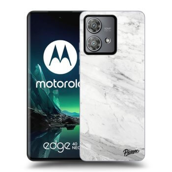 Husă pentru Motorola Edge 40 Neo - White marble
