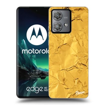 Picasee husă neagră din silicon pentru Motorola Edge 40 Neo - Gold